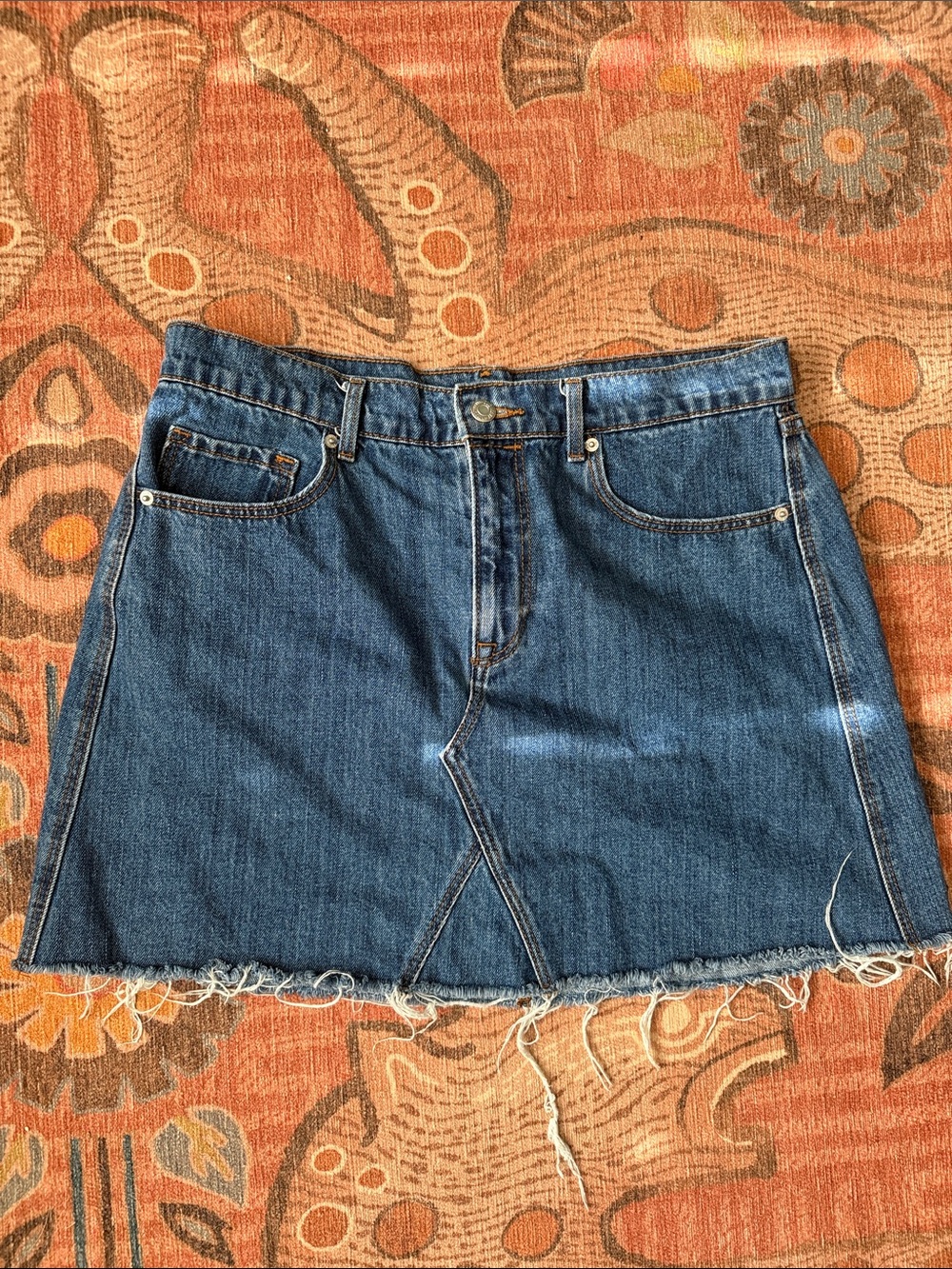 Old Navy Denim Raw Hem Mini Skirt – Size 12